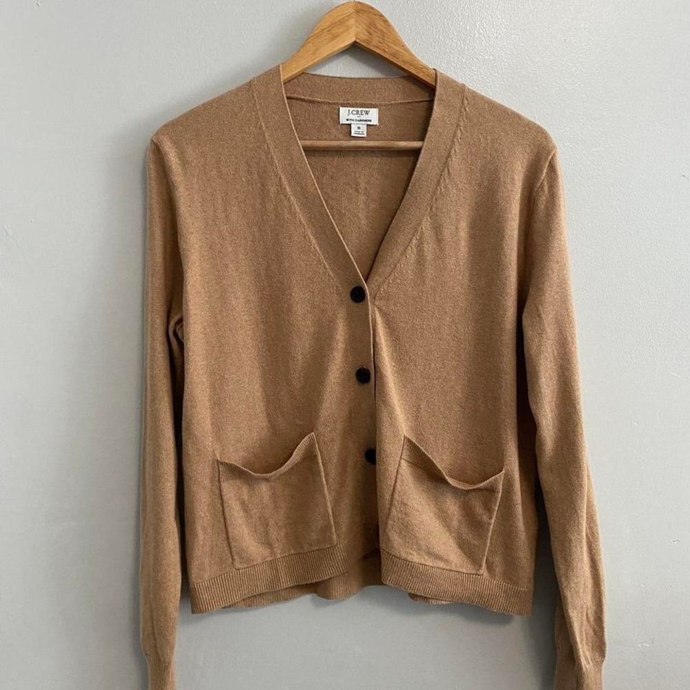 J. Crew cotton cashmere blend cardigan